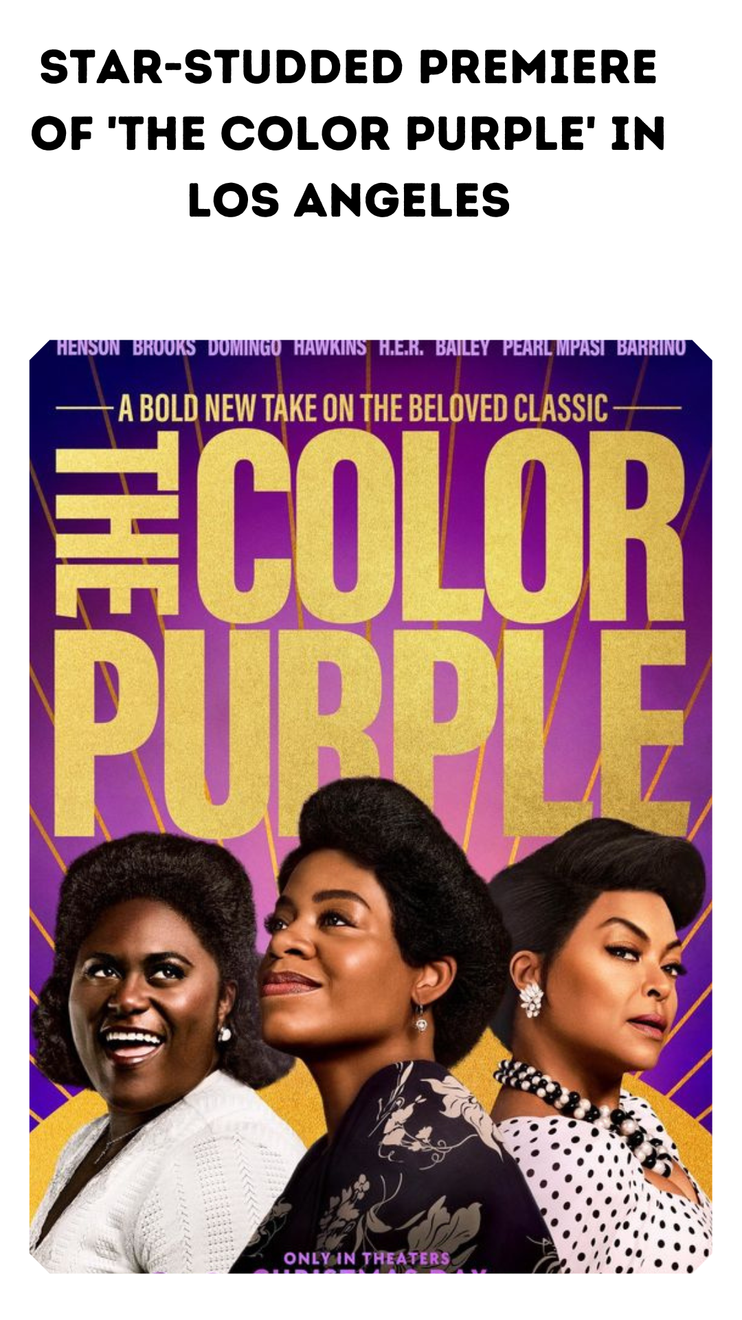 Star-Studded Premiere of 'The Color Purple' in Los Angeles