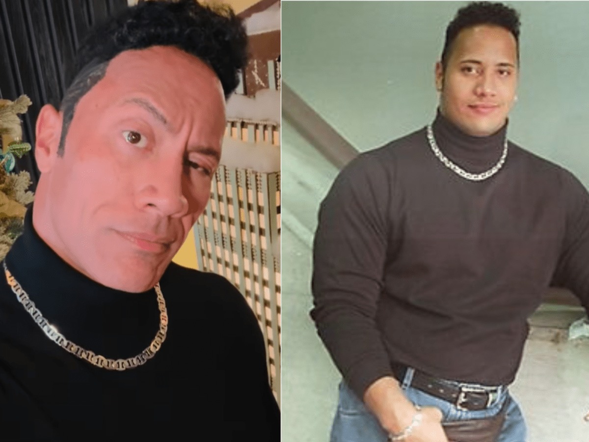 Dwayne 'The Rock' Johnson Sporting His Iconic Memes Look This Christmas