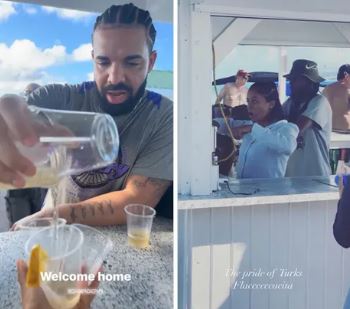 Drake Partying At Turks and Caicos